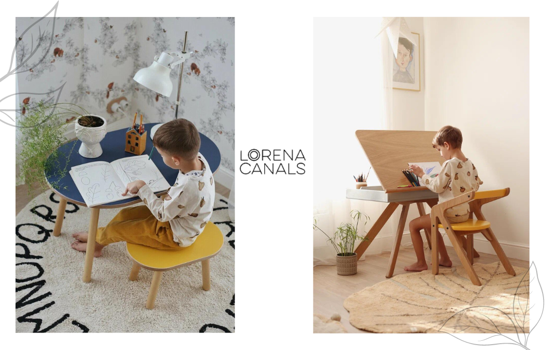 Хлопковые ковры Lorena Canals "Алфавит" и "Лист монстеры"