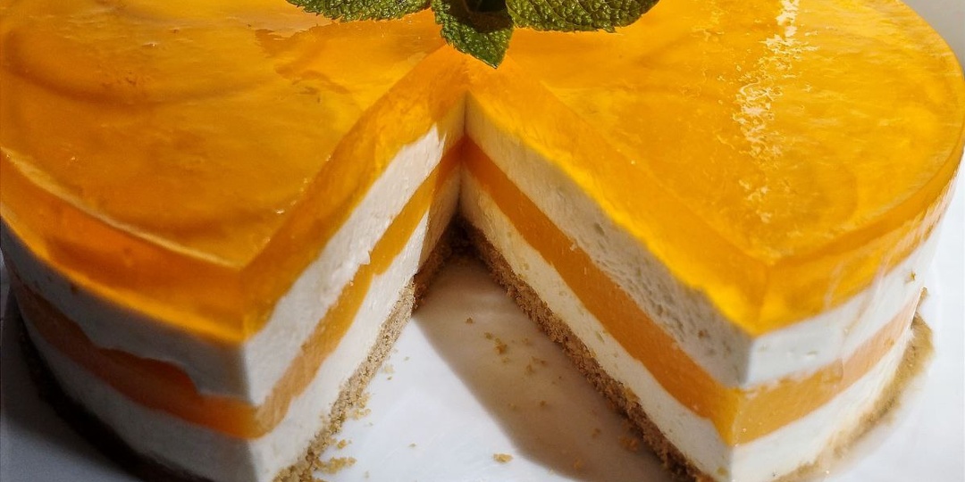 Апельсиновый чизкейк,без выпечки.