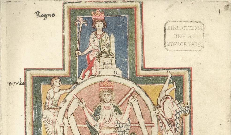 «Колесо Фортуны» из манускрипта Carmina Burana/ Wikimedia Commons