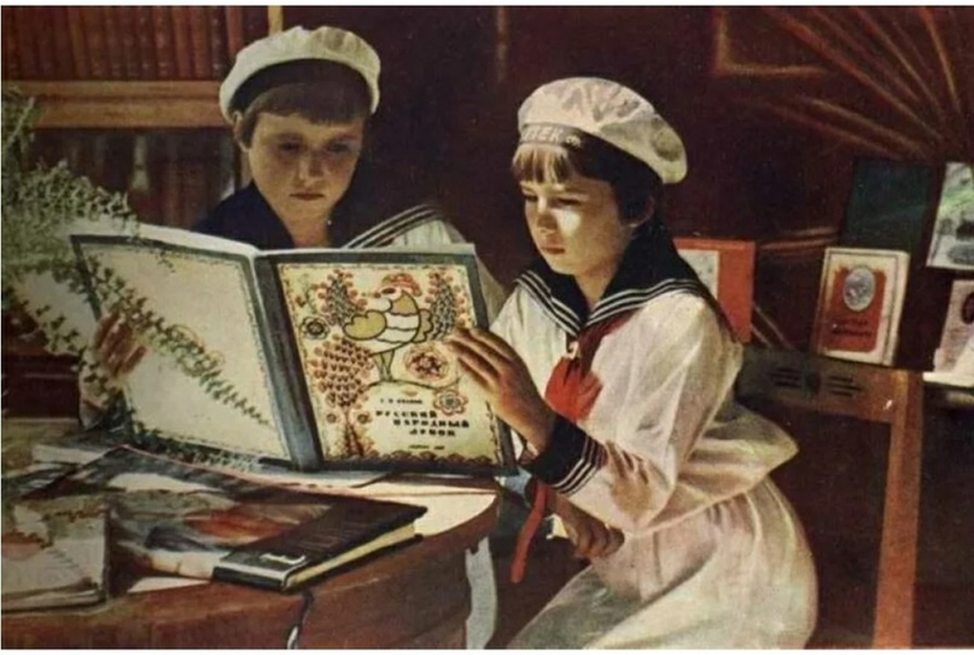 Советские дети читают книги || URL: https://stroumdom.ru/100/let/tomu/nazad/chitat/