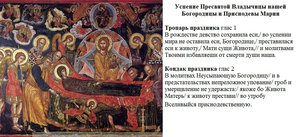 Икона, тропарь и кондак Праздника