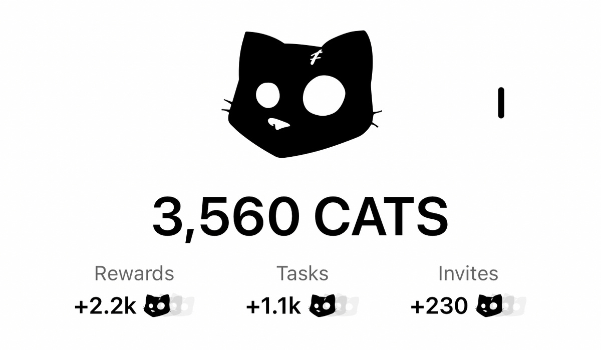 CATS COIN в приложении. 