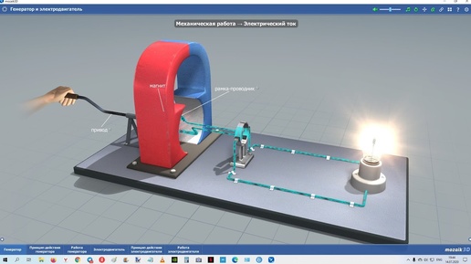 Как устроен генератор и электродвигатель. 3D анимация