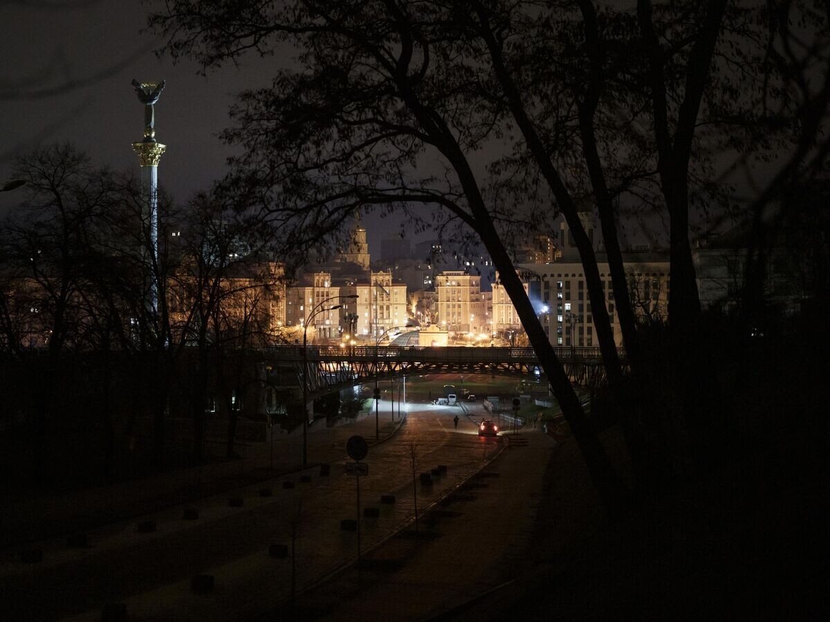    Ночной Киев. 1 января 2023© AP Photo / Felipe Dana