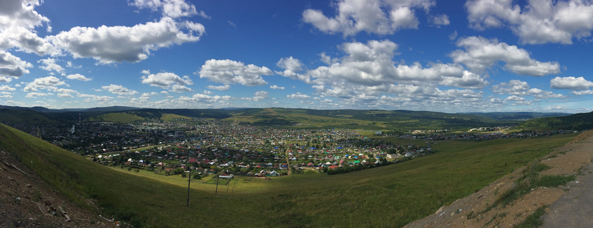 Панорама города Сим Челябинской области. На самой границе с Башкирией.