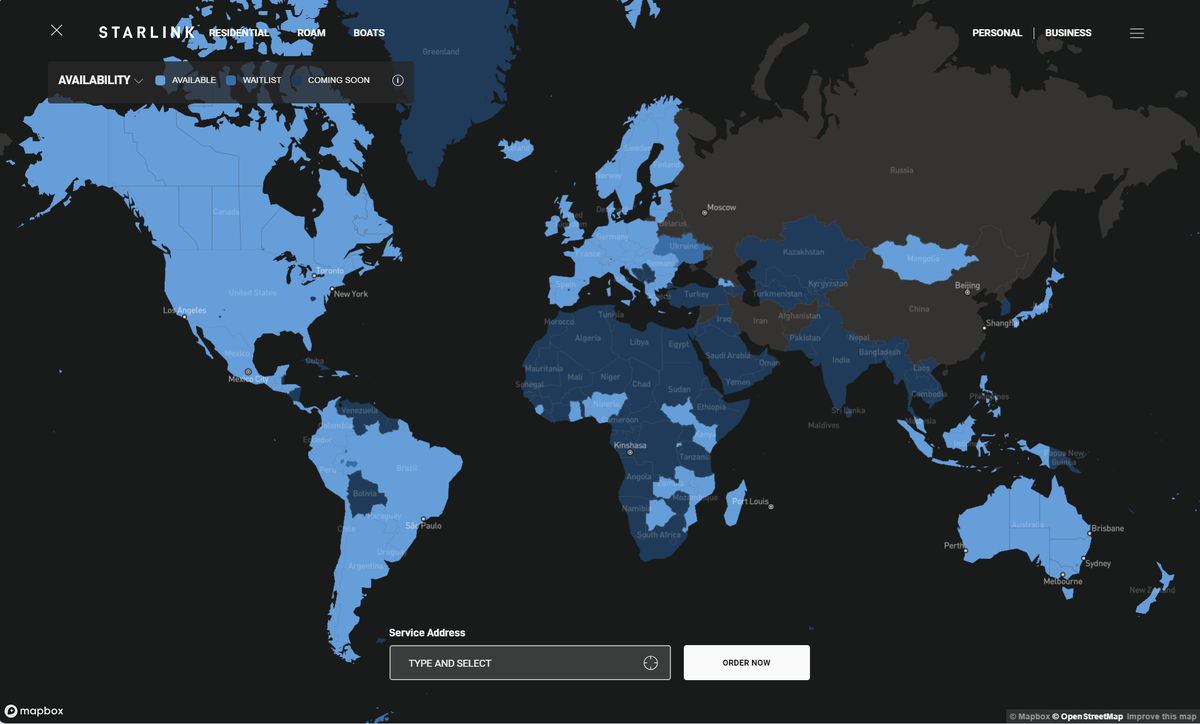 Starlink map 28.08.2024