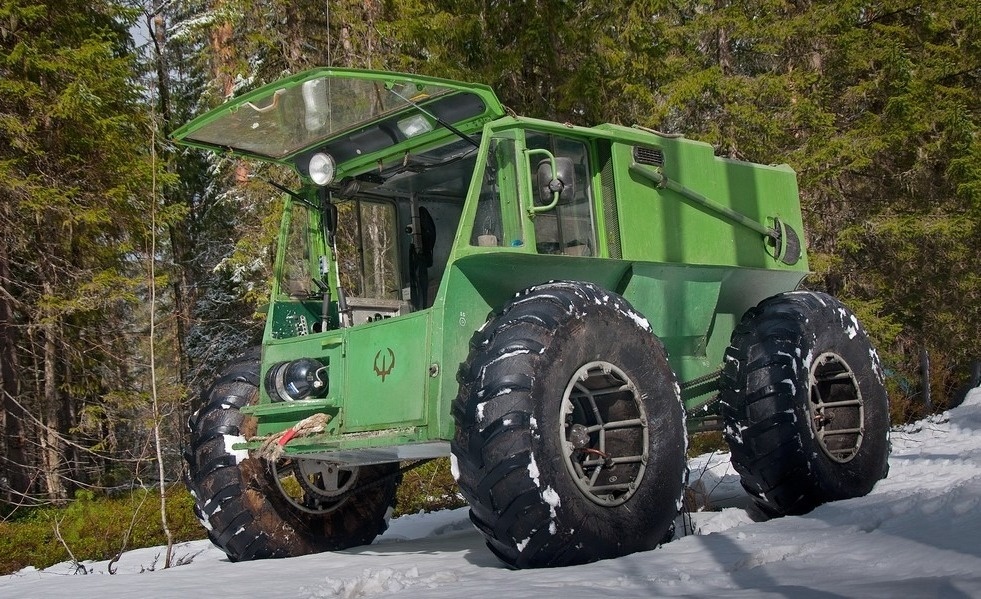 Вездеход на ШНД зимой