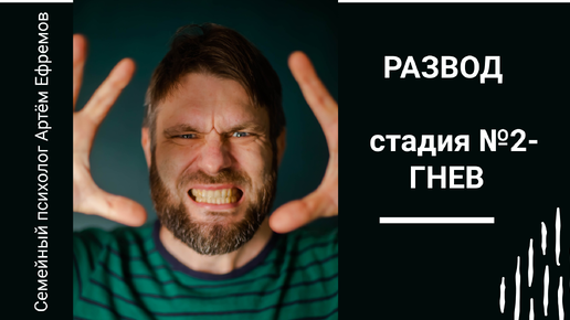 Стадии развода. Стадия №2 - ГНЕВ. Семейный психолог Артём Ефремов