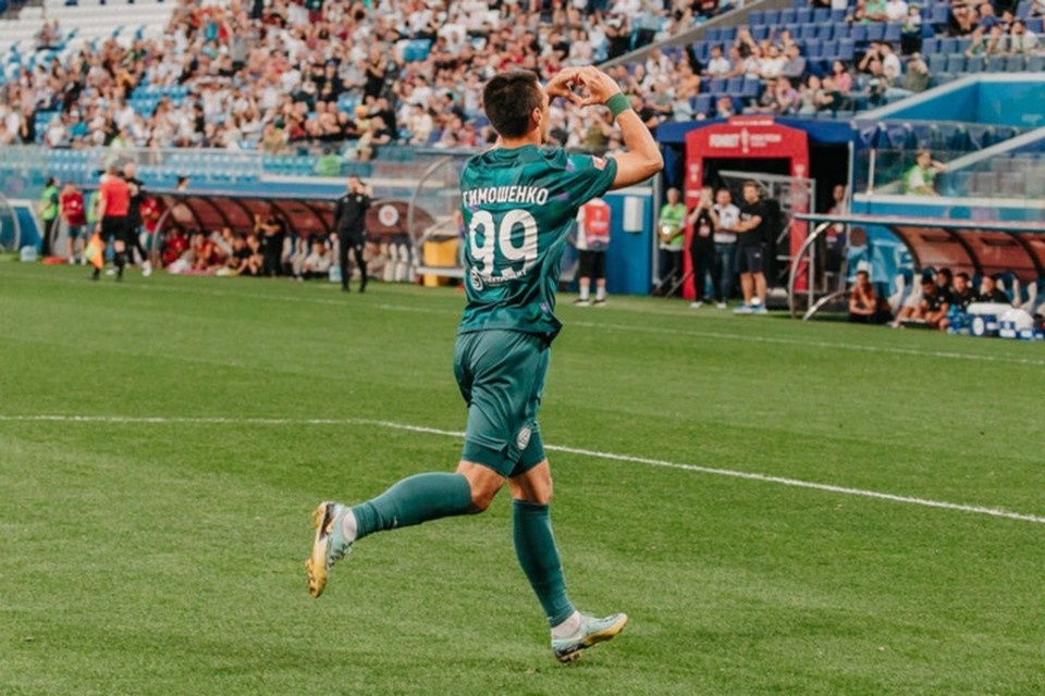    Иван Тимошенко сравнял счет в матче, а затем реализовал послематчевый удар с 11-метровой отметки/ Фото: Акрон