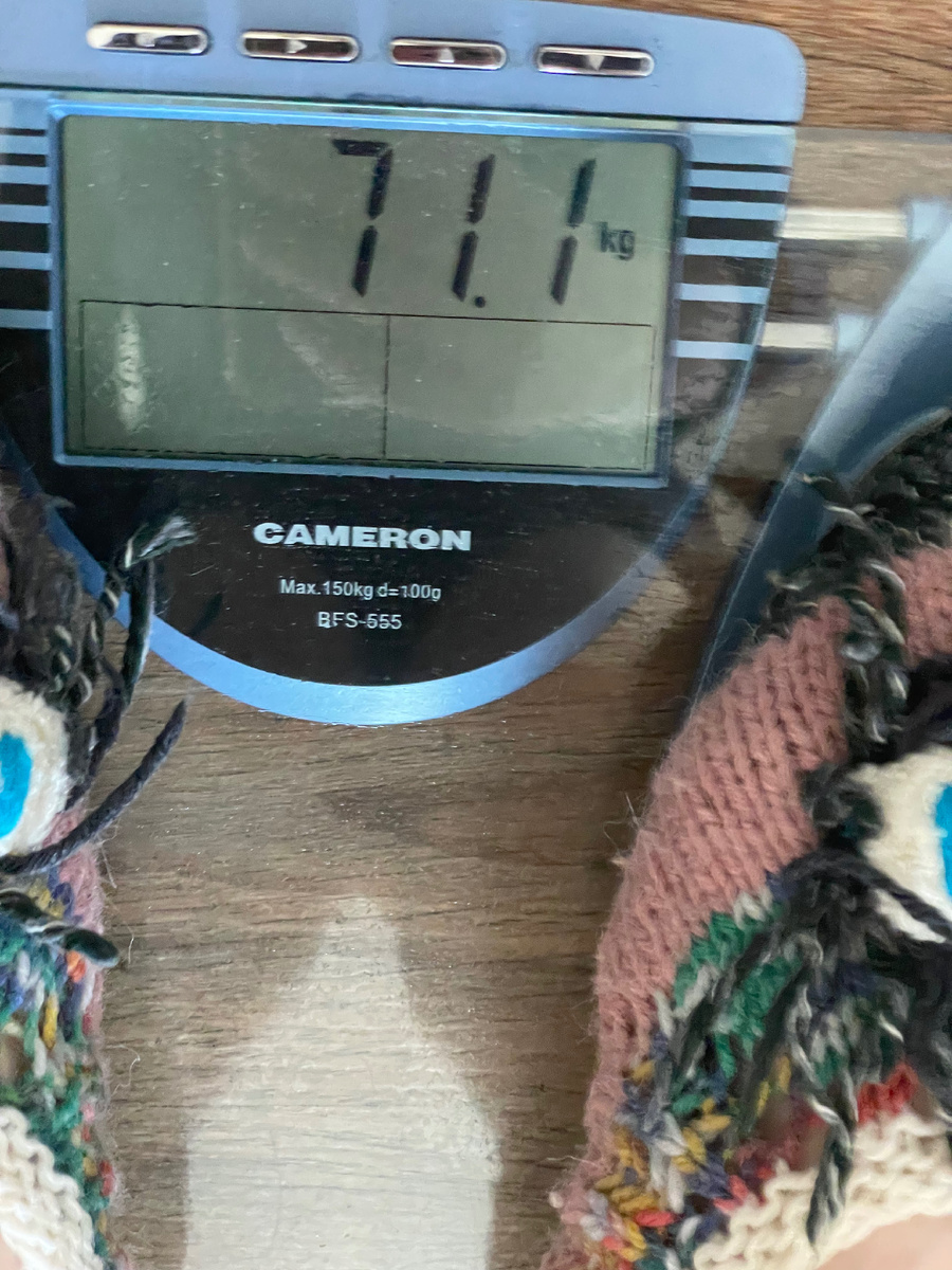 Вес на восьмой день 