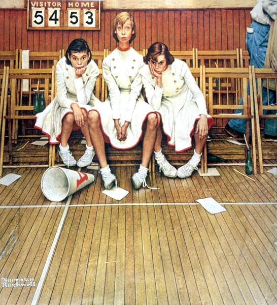 CHEER ("Болельщицы, группа поддержки") художник Норман Роквелл