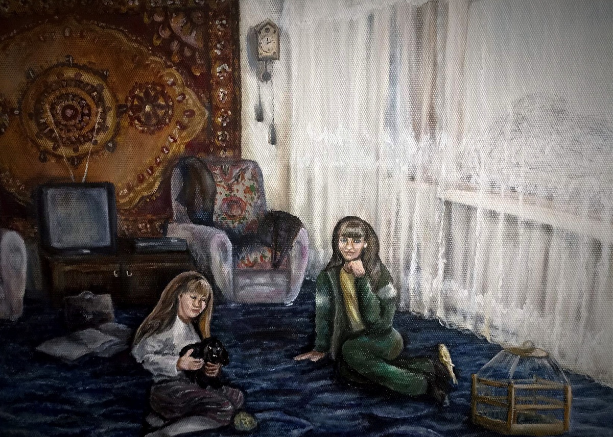 "После школы", Н. Швецова, масло/холст, 40*50см