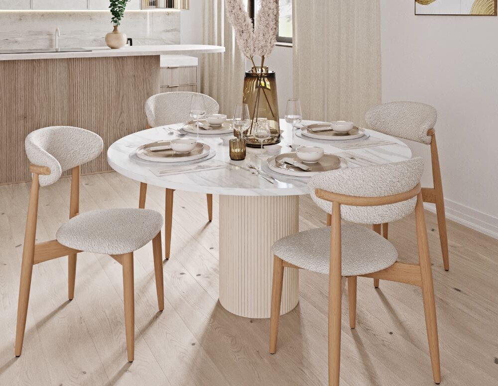 Стулья Lucas с деревянными ножками сочетают в себе стильный дизайн и высокую функциональность