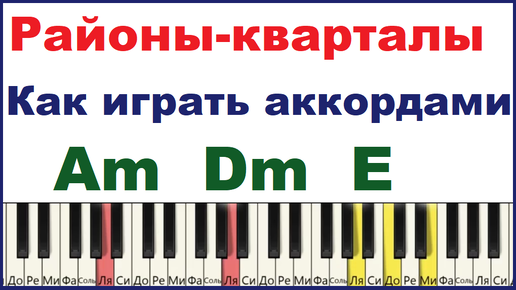 🎹 ❗❗❗ Как играть аккордами на пианино/синтезаторе. 🎵 Подбор мелодии Районы кварталы