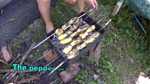 МЫ ГОТОВИМ ВКУСНЕЙШИЙ ШАШЛЫК ИЗ МЯСА И ОВОЩЕЙ НА ПРИРОДЕ НА ГРИЛЕ.