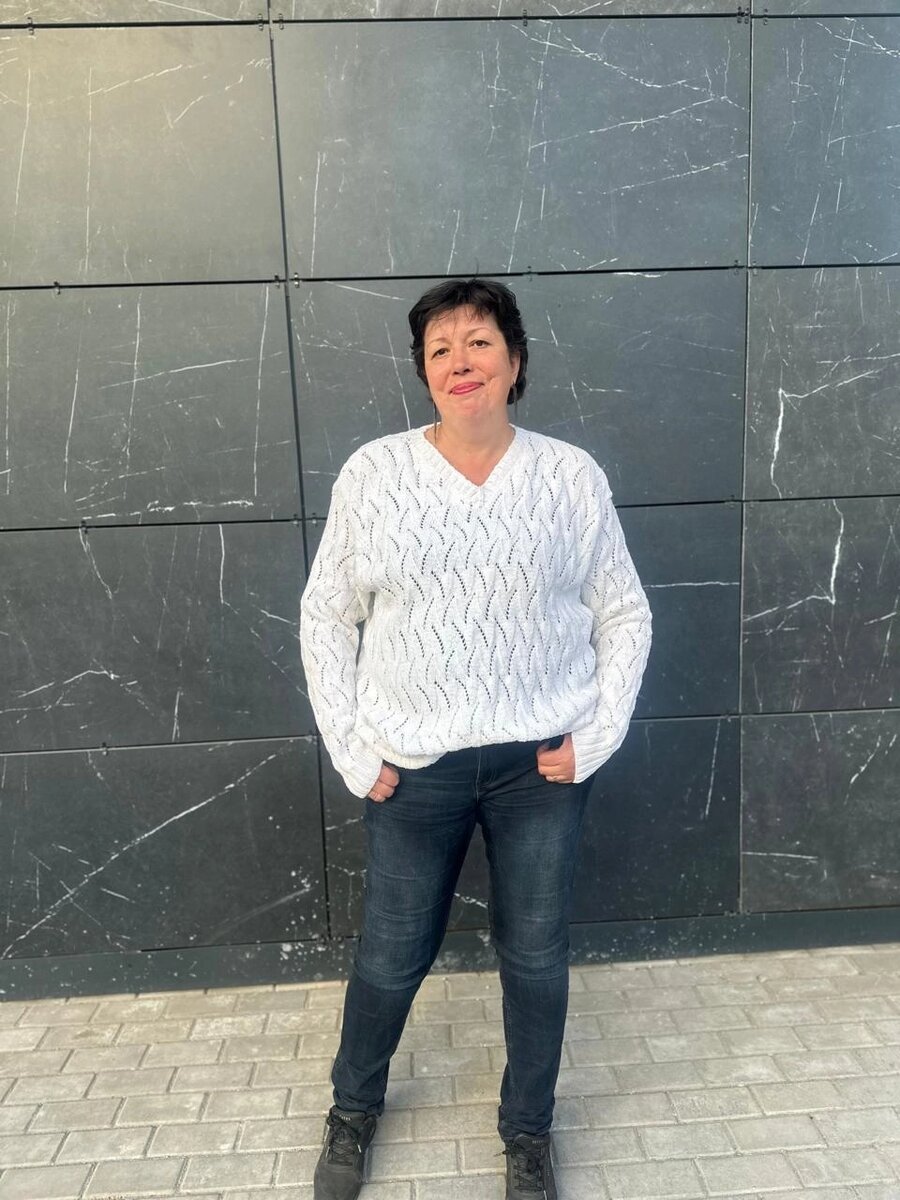 Джемпер из хлопка, связанный в начале лет