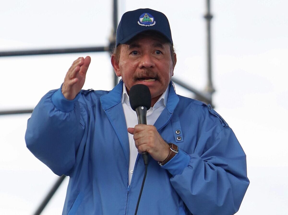    Президент Никарагуа Даниэль Ортега во время выступления в Манагуа© AP Photo / Alfredo Zuniga