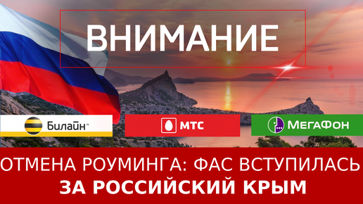 Отмена роуминга: ФАС вступилась за российский Крым