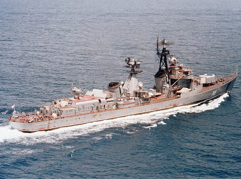 ЭМ «Возбуждённый» проекта 56А, Индийский океан, 6 января 1981 года.