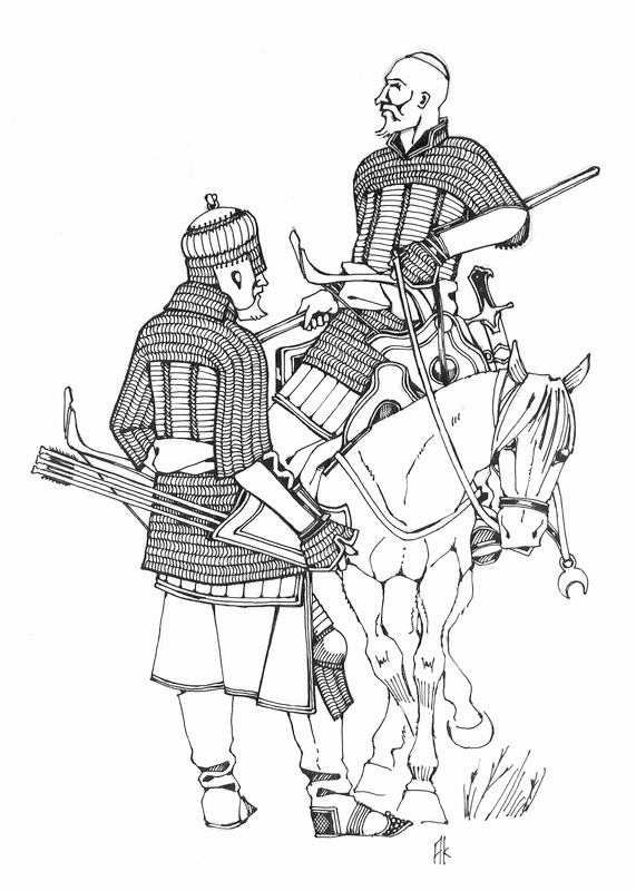Знатные татарские воины. Реконструкция Александра Красникова. URL: https://warspot-asset.s3.amazonaws.com/articles/pictures/000/021/929/content/2-506e1d75352b367ce87d594f7c9ea3ed.jpg