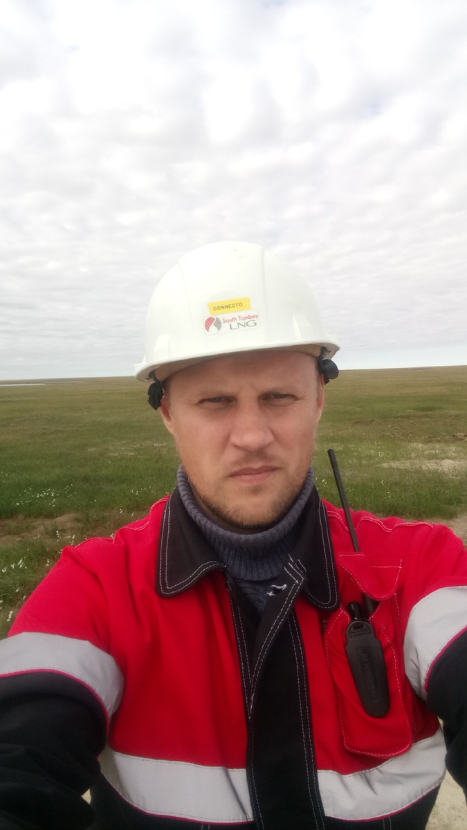 Автор на одном из кустов Ямал СПГ. Июль 