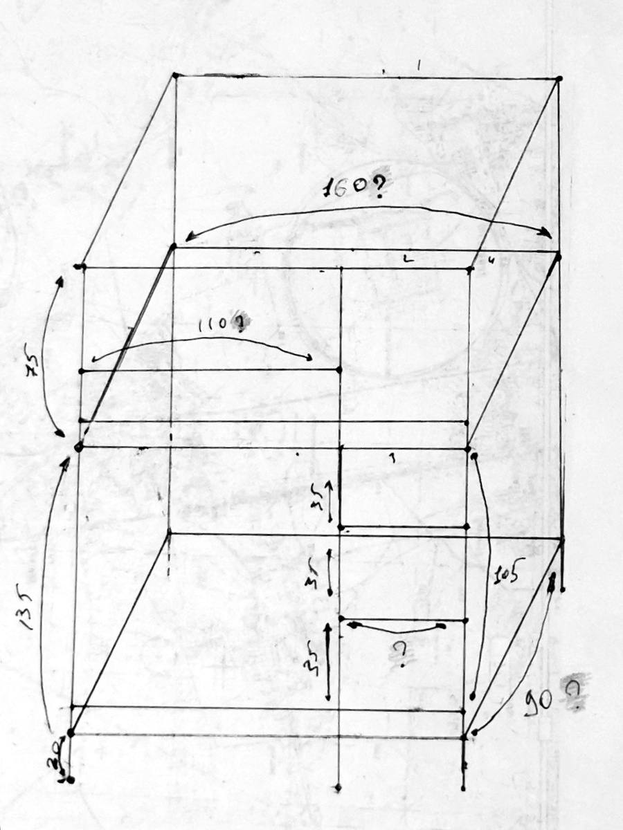 Сначала я всегда долго черчу, потом считаю и пишу, а потом пытаюсь понять, что это все значит