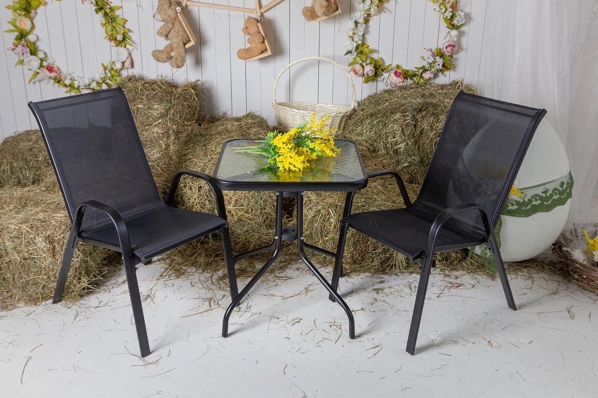 Комплект Сан-Ремо Дуэт из искусственного ротанга с квадратным столом