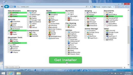 Ninite : Как установить много приложений в автоматическом режиме после переустановки Windows ?