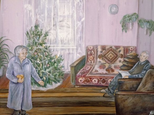 "Гости едут! ", Н. Швецова, масло/холст, 40*50см