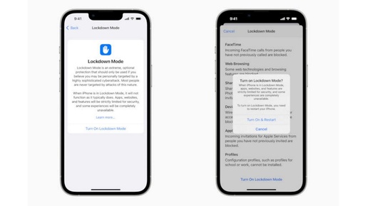 Новый режим Apple для защиты от шпионского ПО  - Режимом блокировки Lockdown Mode
