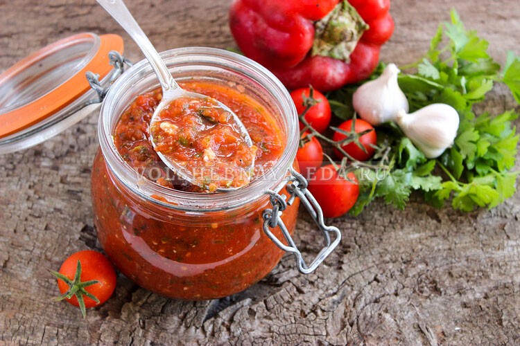 Соус для шашлыка из помидоров и перца