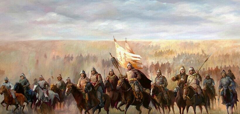 
Калмыцкое войско в походе. Их открытых источиков: dzen.ru