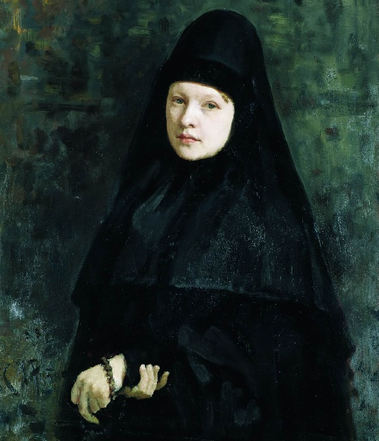 Картина "Монахиня" 1878 год. Художник Илья Репин. Государственная Третьяковская галерея