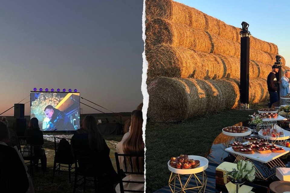    Закрытая вечеринка проходила в открытом поле рядом с конной фермой Анастасия СЕМДЯНОВА