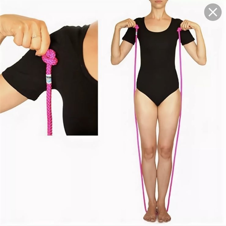 Как обрезать скакалку наглядно. 