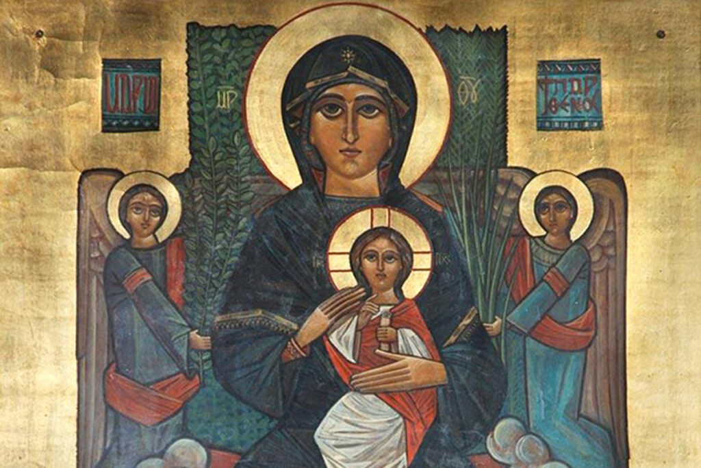 Икона Богородицы Исаака Фануса, около 1970 г. Коптская церковь Св. Георгия, Александрия