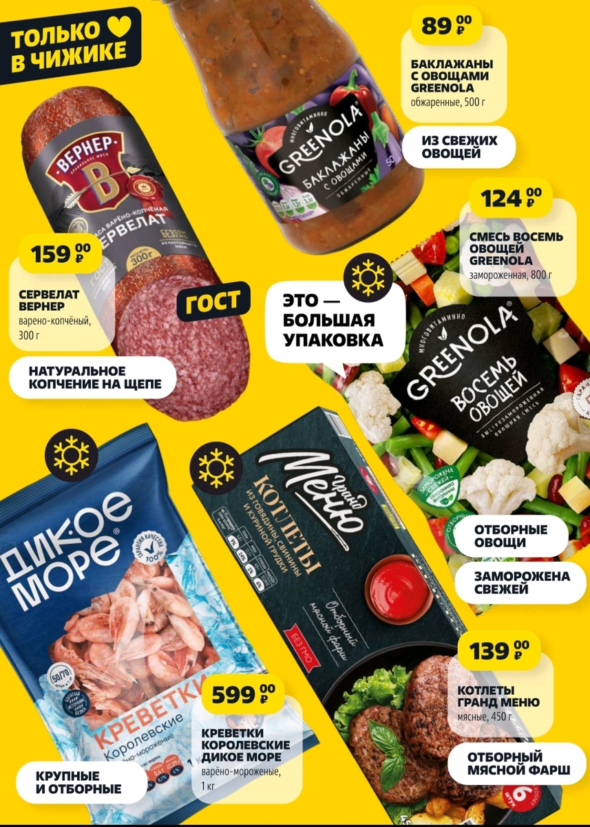 Электронный каталог товаров в Чижике.