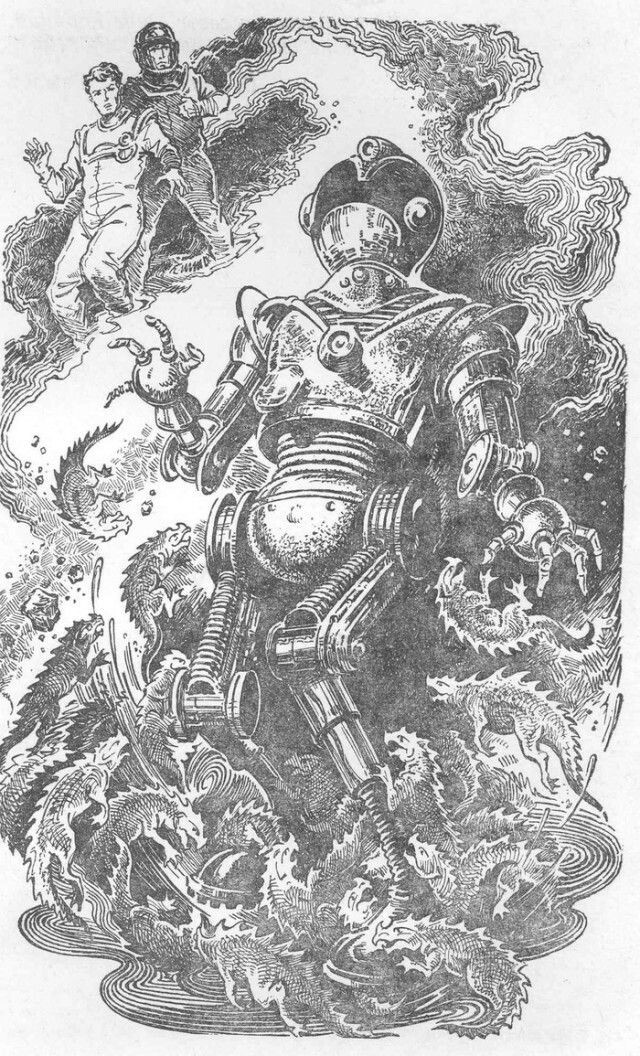 Юрий Макаров. Иллюстрация к повести Александра Казанцева "Планета бурь". Изображение взято из открытых источников