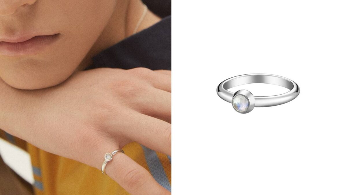  кольцо BETA с лунным камнем