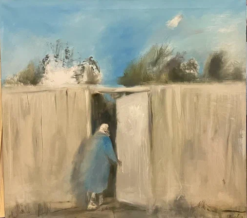 Елена Утенкова-Тихонова. Калитка. 2021. Холст, масло. Частная коллекция.