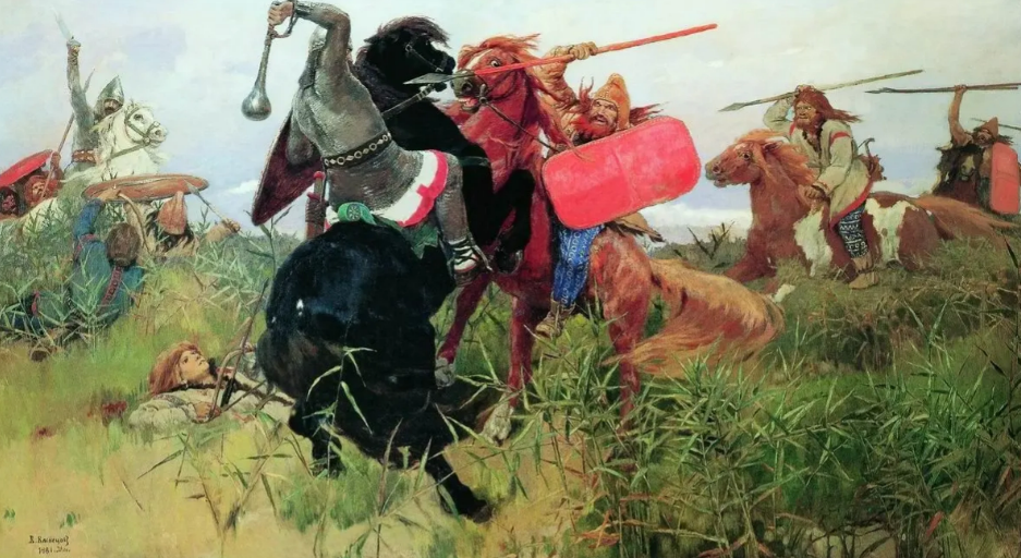 Виктор Михайлович Васнецов, Битва скифов со славянами, 1881, 161.5×295 см, холст, масло, Государственный Русский музей, Санкт-Петербург