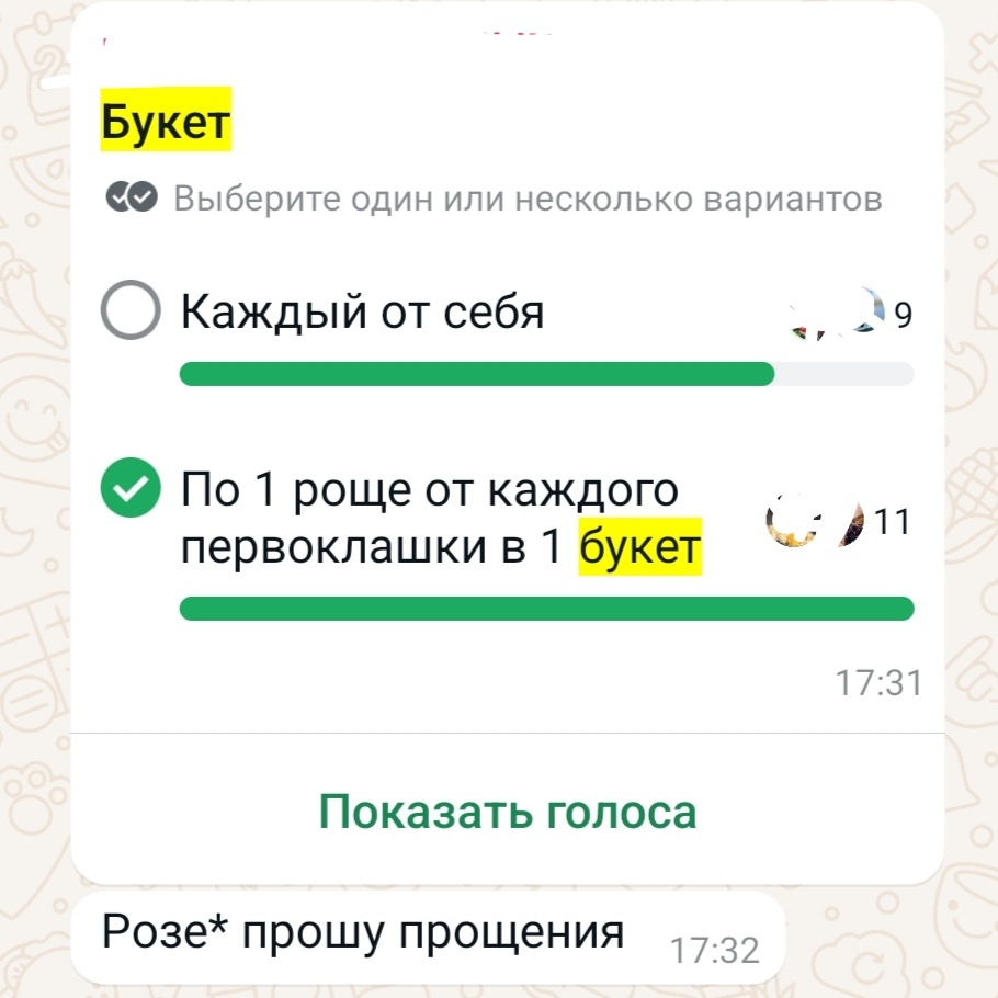 Первое голосование