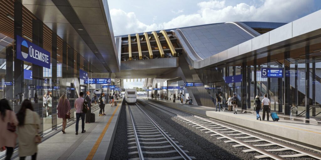 Международный вокзал Rail Baltica в Таллине, визуализация
