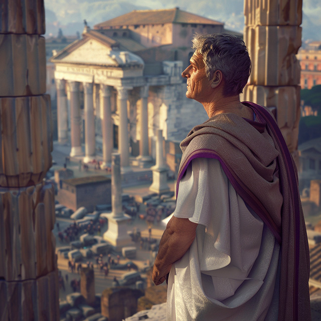 С гордостью глядят римляне на шедевры своих архитекторов.