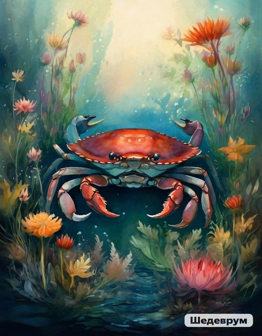 Зодиакальный знак Рака. Фото канала Таро Портал ( генерация ИИ)