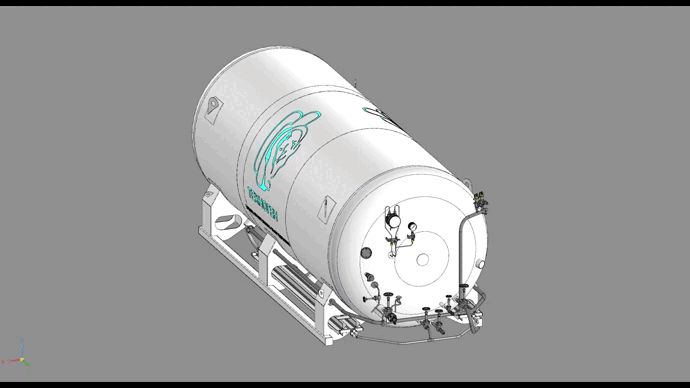 Стандартная 3D модель цистерны ЦТК