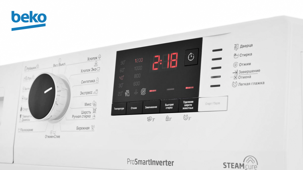 Любая стиральная машина-автомат поддерживает основные функции и программы стирки, но чтобы понимать, какие лучше выбрать именно вам, ориентируйтесь на собственные потребности (на фото модель WSPE7612W)