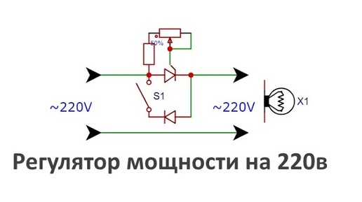 Тиристорный регулятор мощности 220в