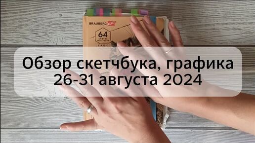 Обзор скетчбука, графика 26-31 августа 2024🌸