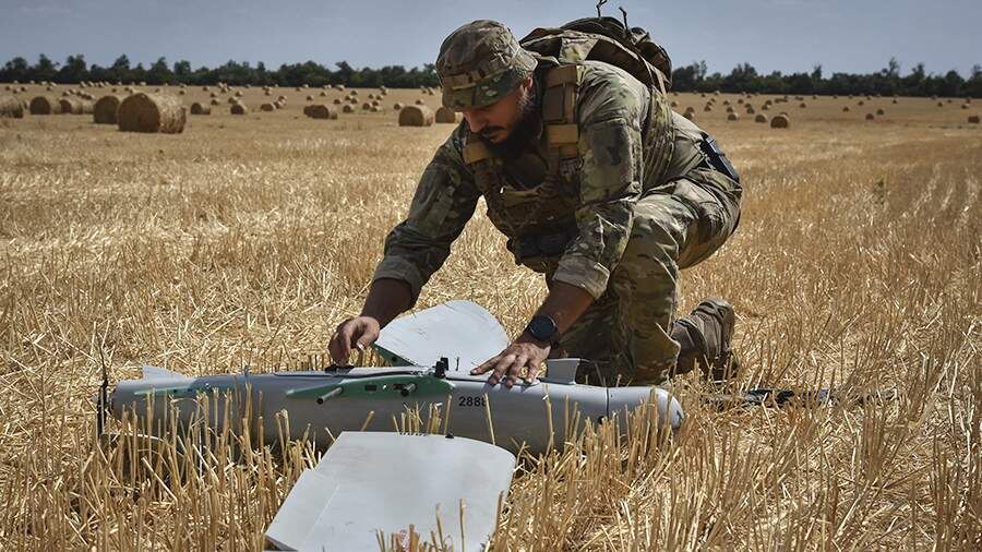 Остатки украинского дрона на белорусской земле